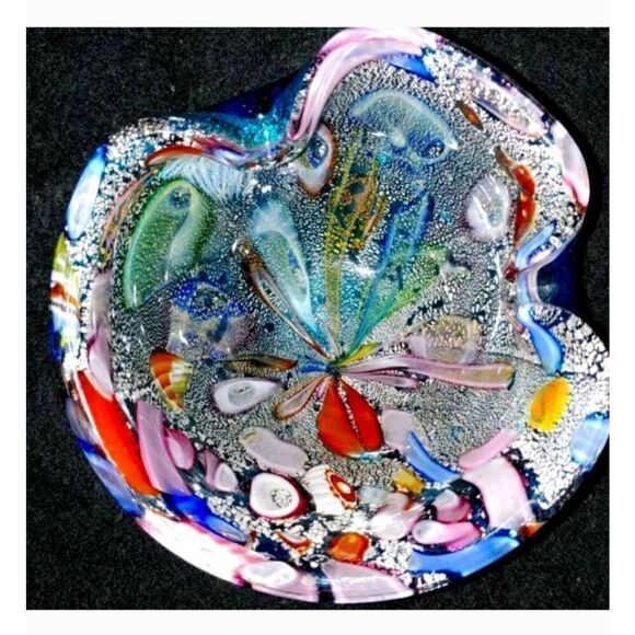 Dino Martens Vintage 1950s Murano Italy Small Glass Bowl Handcrafted. - Picture 4 of 13